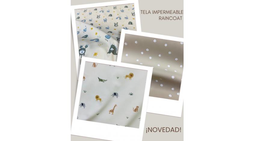 Tejido Impermeable Raincoat Rainbow Estampado Infantil 