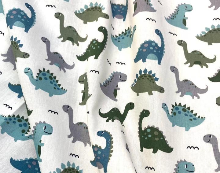 Tela Algodón dinosaurios 3
