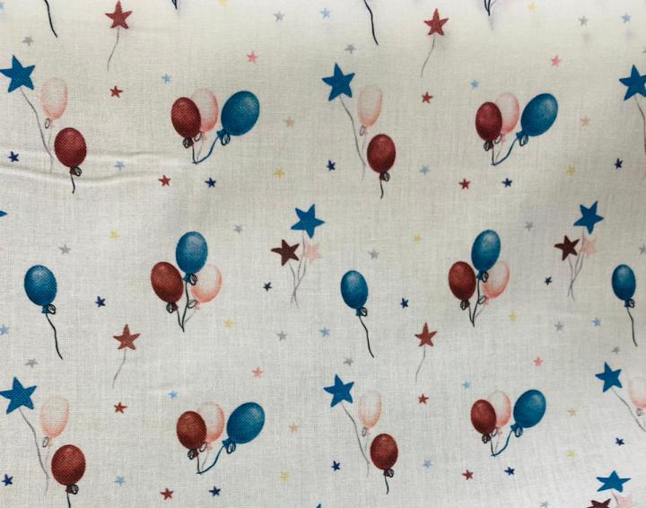 Tela Algodón globos y estrellas