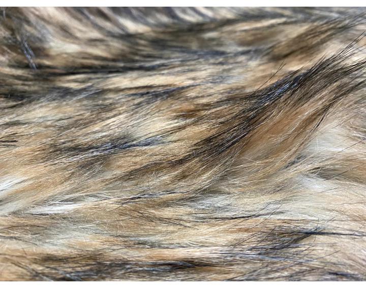 Pelo sintético bicolor marrón