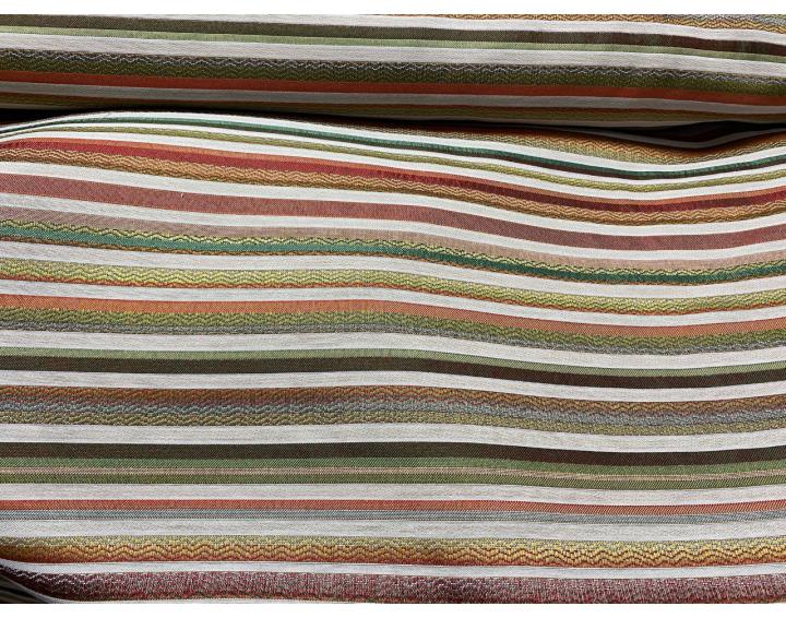 Tela gobelín-cretona rayas multicolor