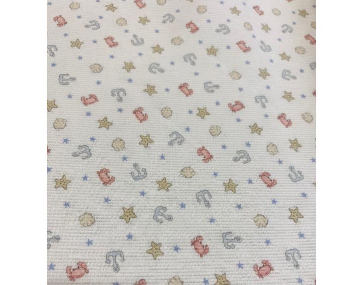 Pique canutillo estampado marinero.