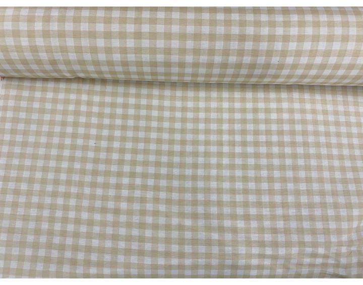 Loneta cuadros Vichy beige
