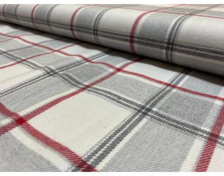 Cuadros viyela rojo y gris