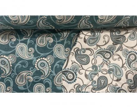 Chenilla cachemir estampado reversible
