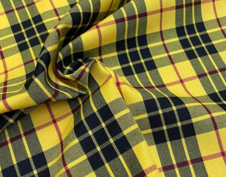 Cuadros viyela amarillo,negro y rojo