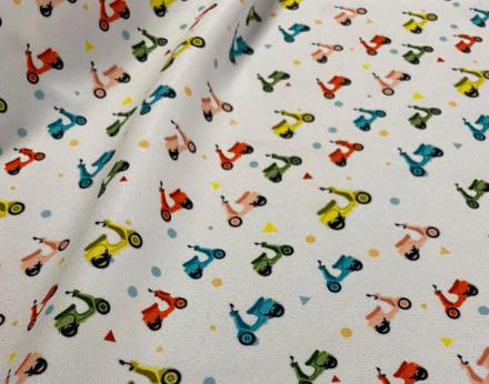 Tela Stretch vespas multicolor