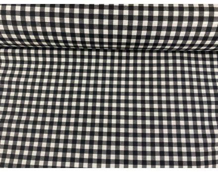 Loneta cuadros Vichy negro