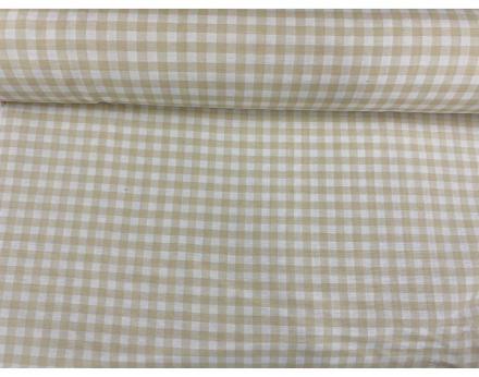 Loneta cuadros Vichy beige