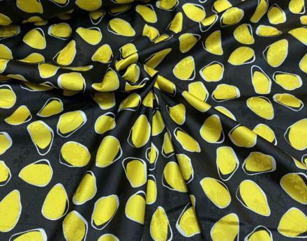 Tela satén fino brocado estampado